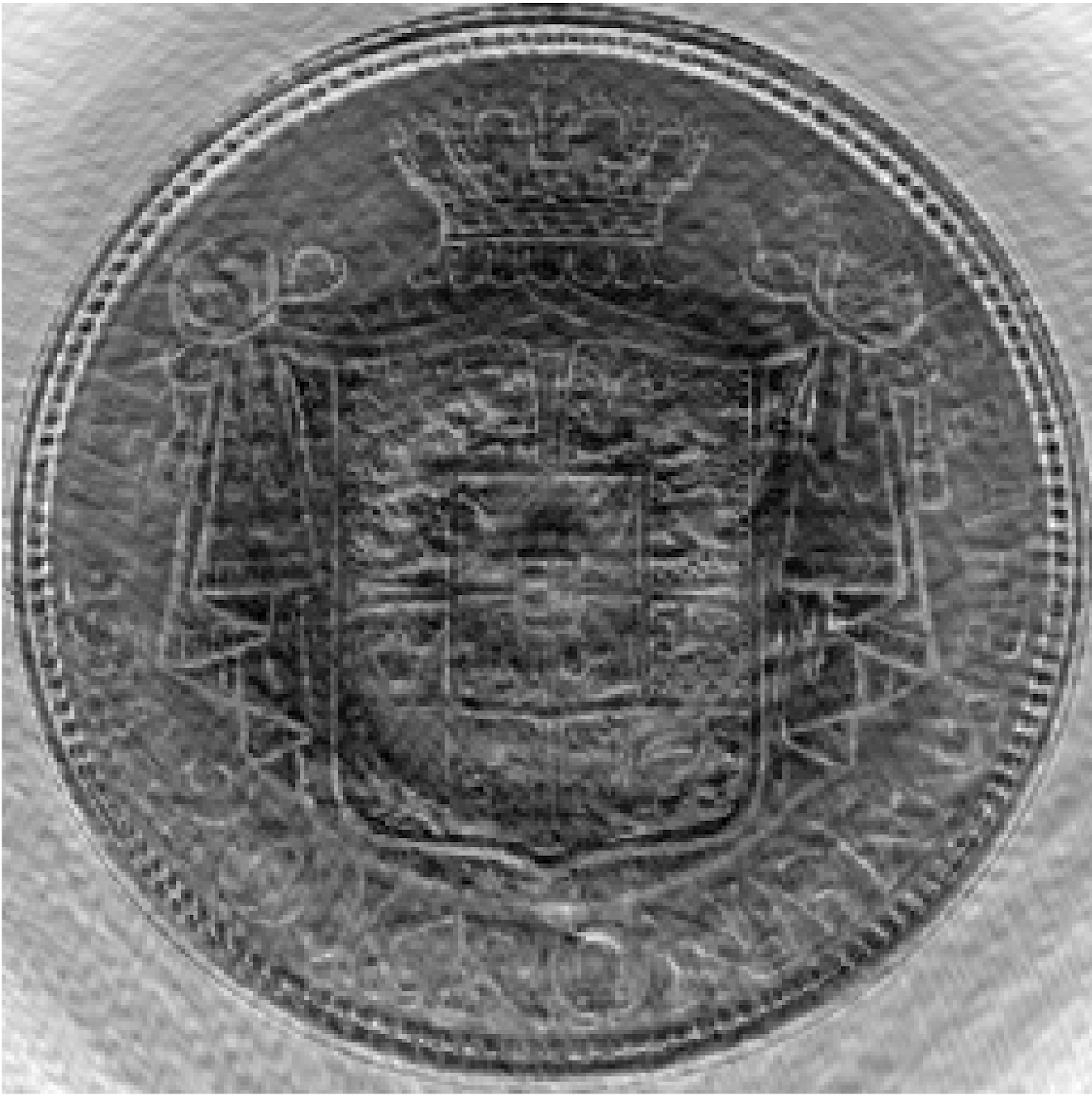 Gabor amplitude reconstruction — twin-image contamination visible