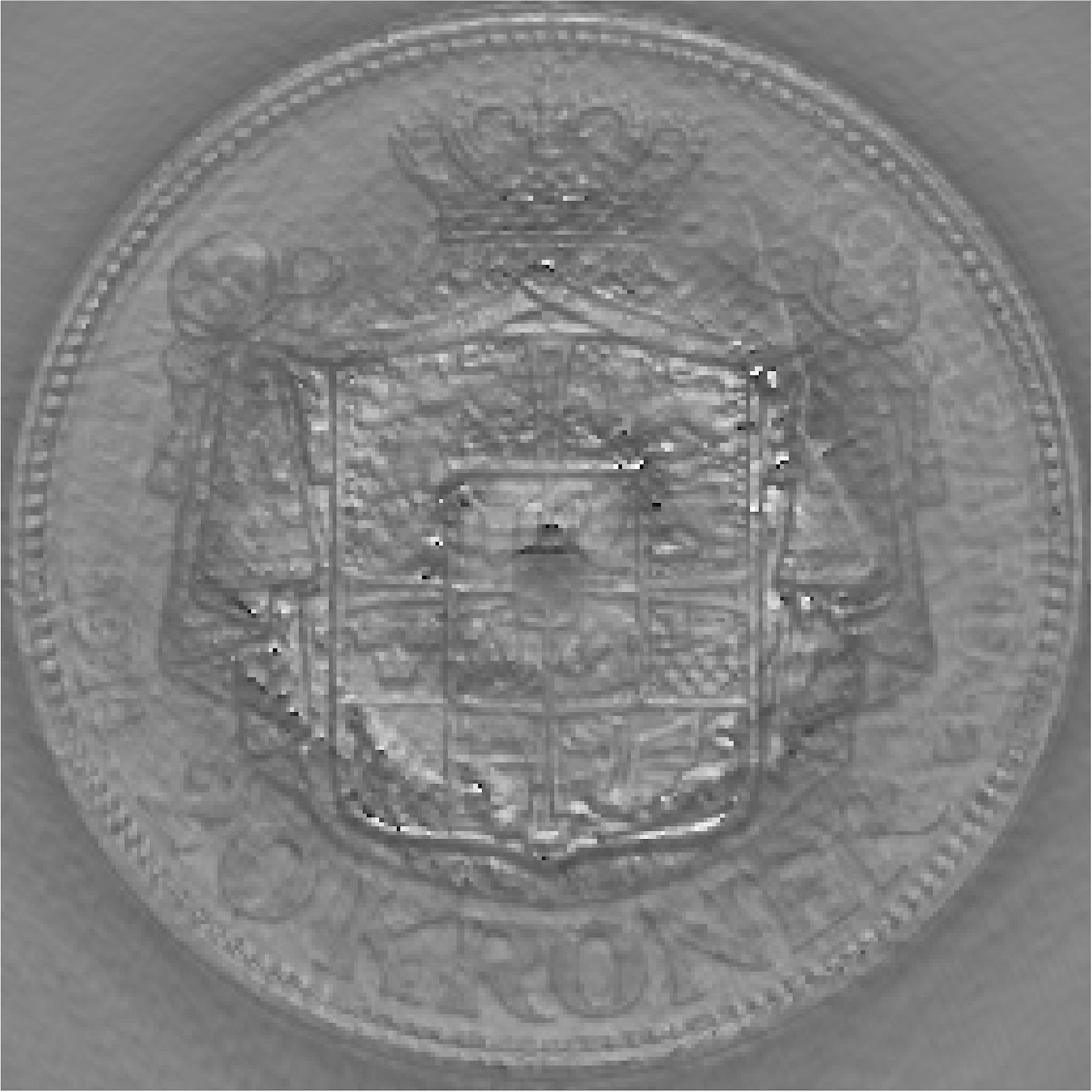 Gabor phase reconstruction — contrast suppressed by twin-image interference